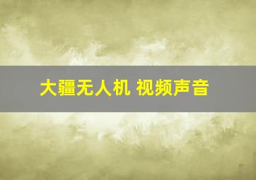 大疆无人机 视频声音